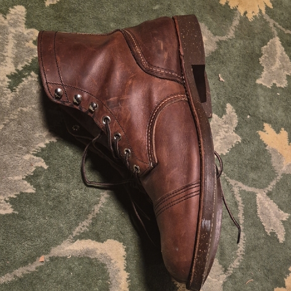Red Wing Shoes Dark Brown Leather Boots - Picture 6 of 15
